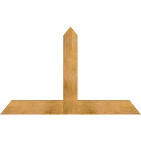 Ekena Millwork Portland Rough Sawn Timber Gable Bracket, Western Red Cedar, 60"W x 38"H x 2"D x 6"F, 15/12 Pitch GBW060X38X0206POR00RWR